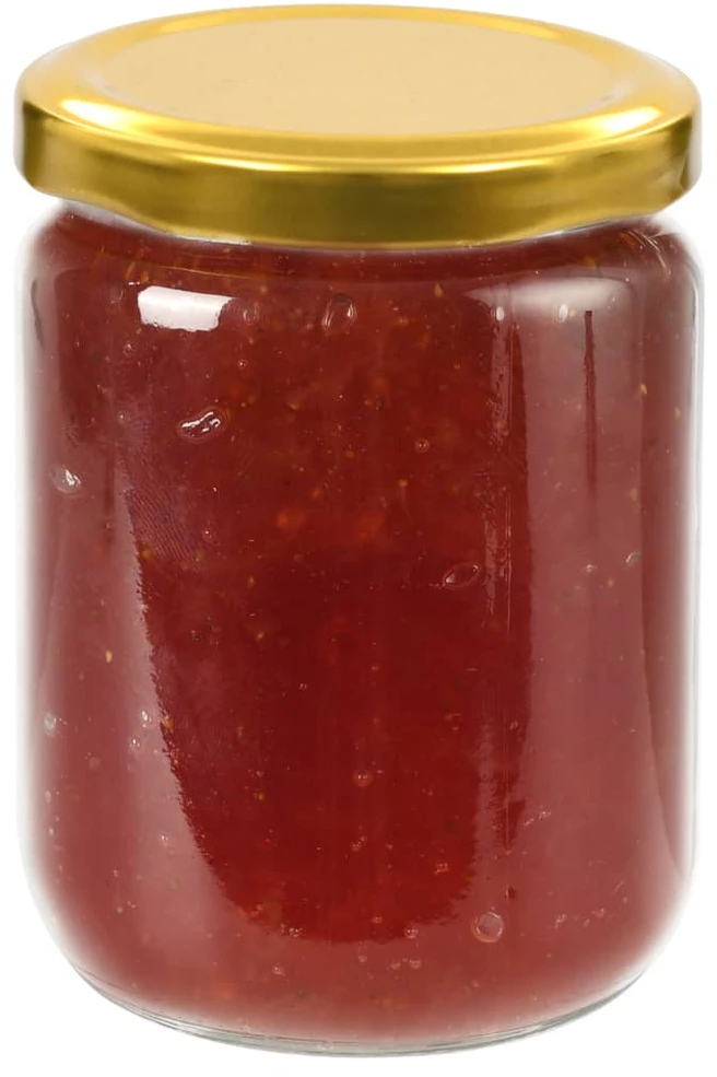 Stikl. stiklainiai uogienei su auks. sp. dangt., 48vnt., 230ml