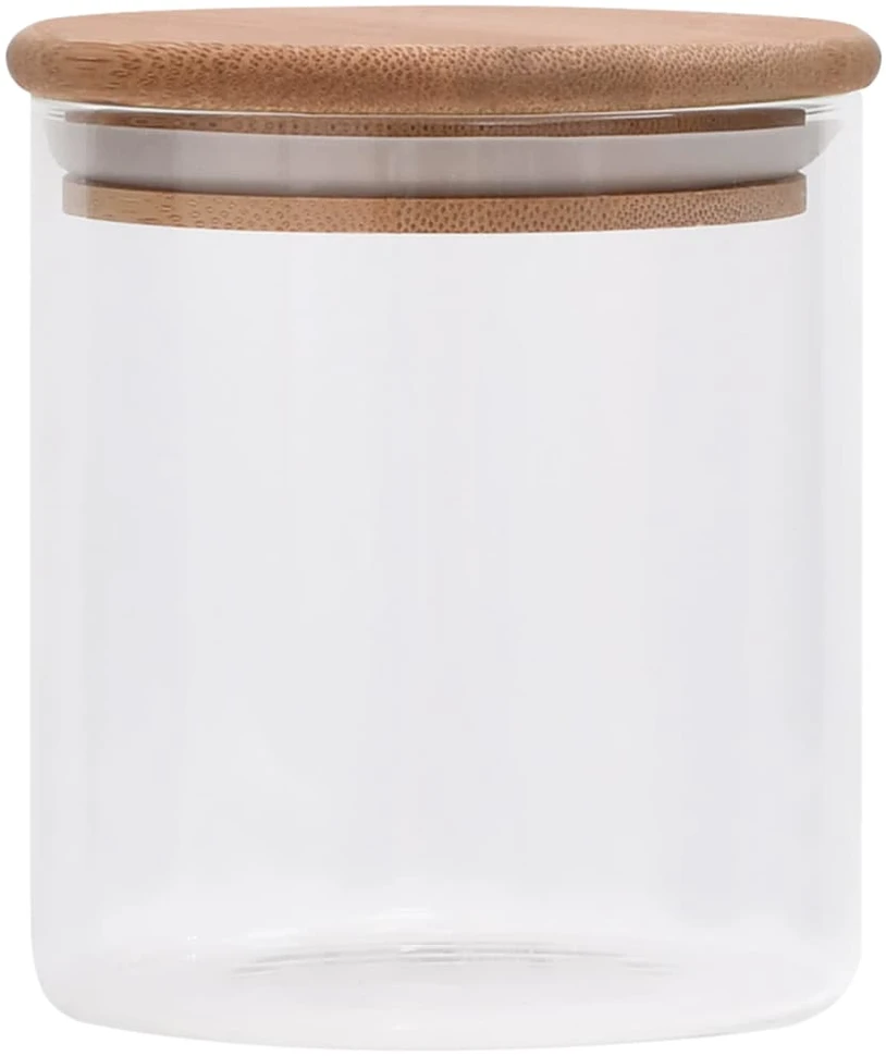 Stikliniai indai su kamštiniais dangteliais, 6vnt., 600ml