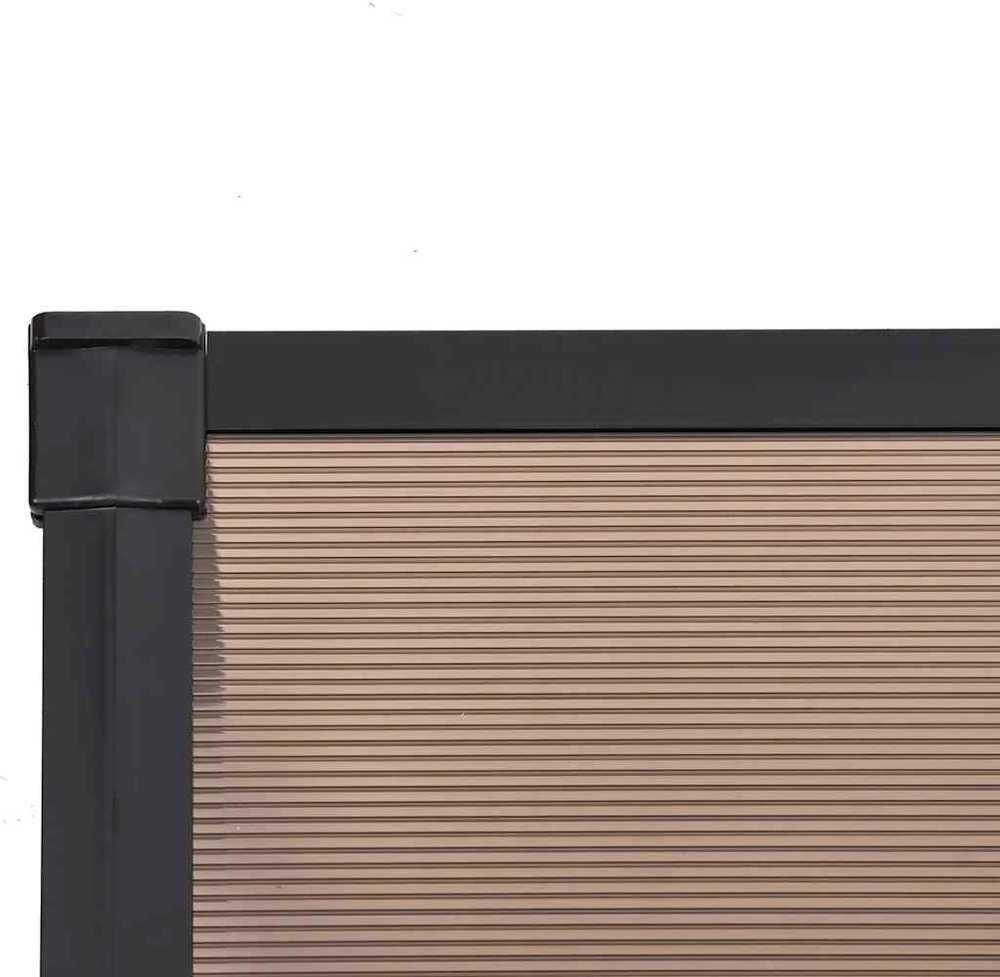 Stogelis durims, juodos spalvos, 239x90cm, polikarbonatas