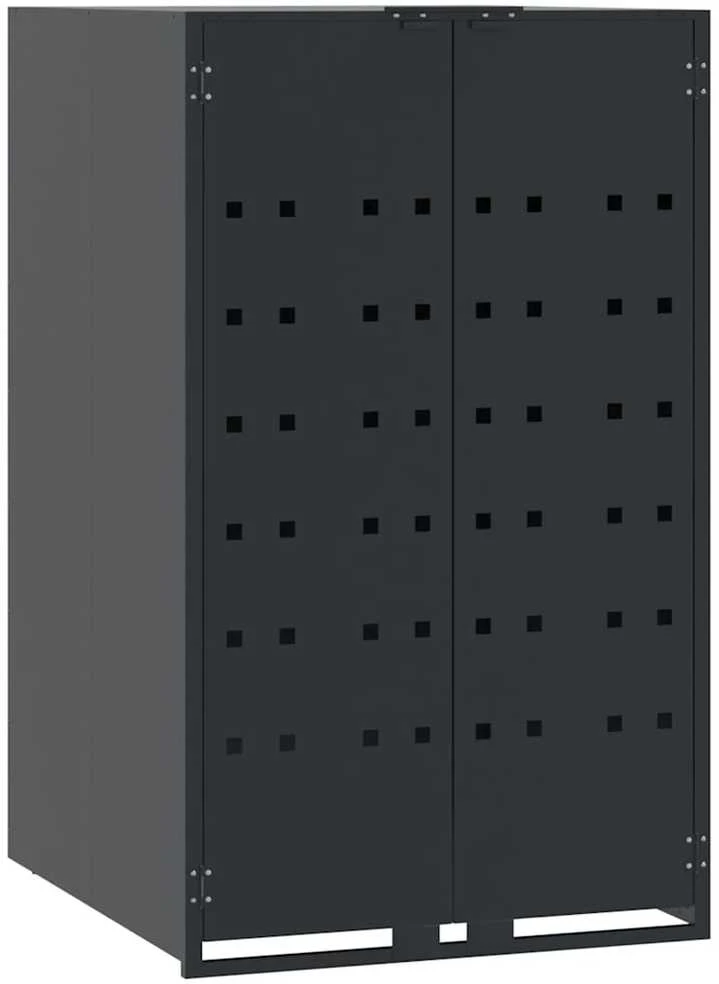 Stoginė 5 konteineriams, antracito, 345x79x117cm, plienas