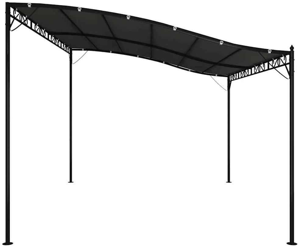 Stoginė, antracito spalvos, 4x3m, audinys ir plienas, 180g/m²