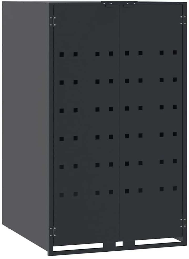 Stoginė dviem konteineriams, antracito, 138x79x117cm, plienas