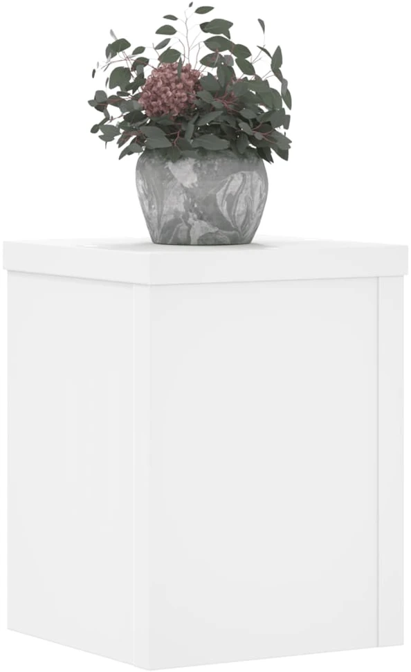 Stovai augalams, 2vnt., balti, 15x15x20cm, apdirbta mediena