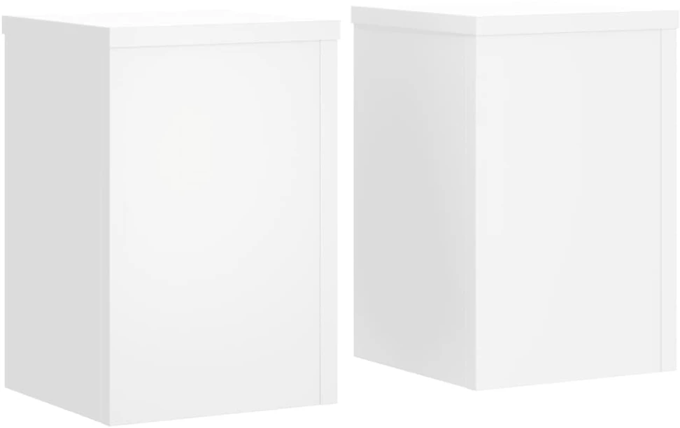 Stovai augalams, 2vnt., balti, 20x20x30cm, apdirbta mediena