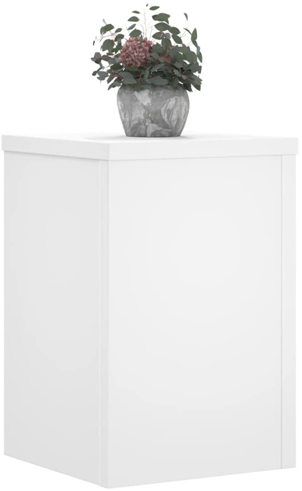 Stovai augalams, 2vnt., balti, 20x20x30cm, apdirbta mediena