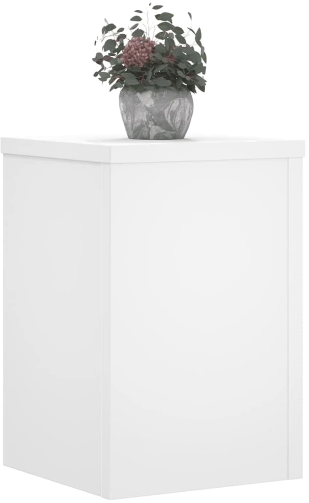 Stovai augalams, 2vnt., balti, 25x25x35cm, apdirbta mediena