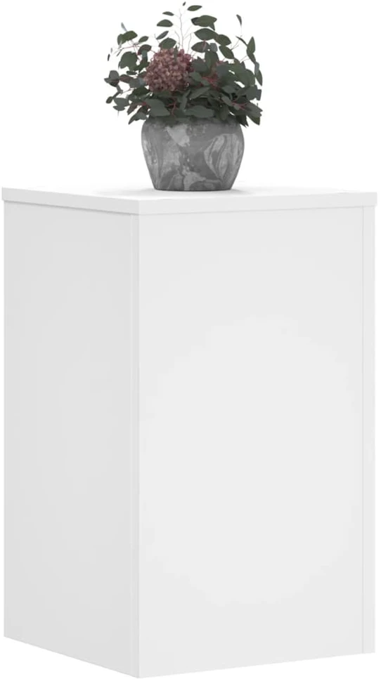 Stovai augalams, 2vnt., balti, 30x30x50cm, apdirbta mediena