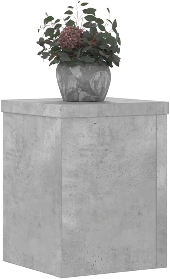 Stovai augalams, 2vnt., betono, 15x15x20cm, apdirbta mediena
