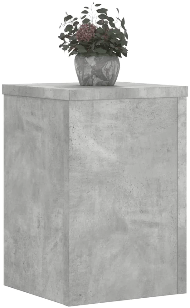 Stovai augalams, 2vnt., betono, 25x25x35cm, apdirbta mediena
