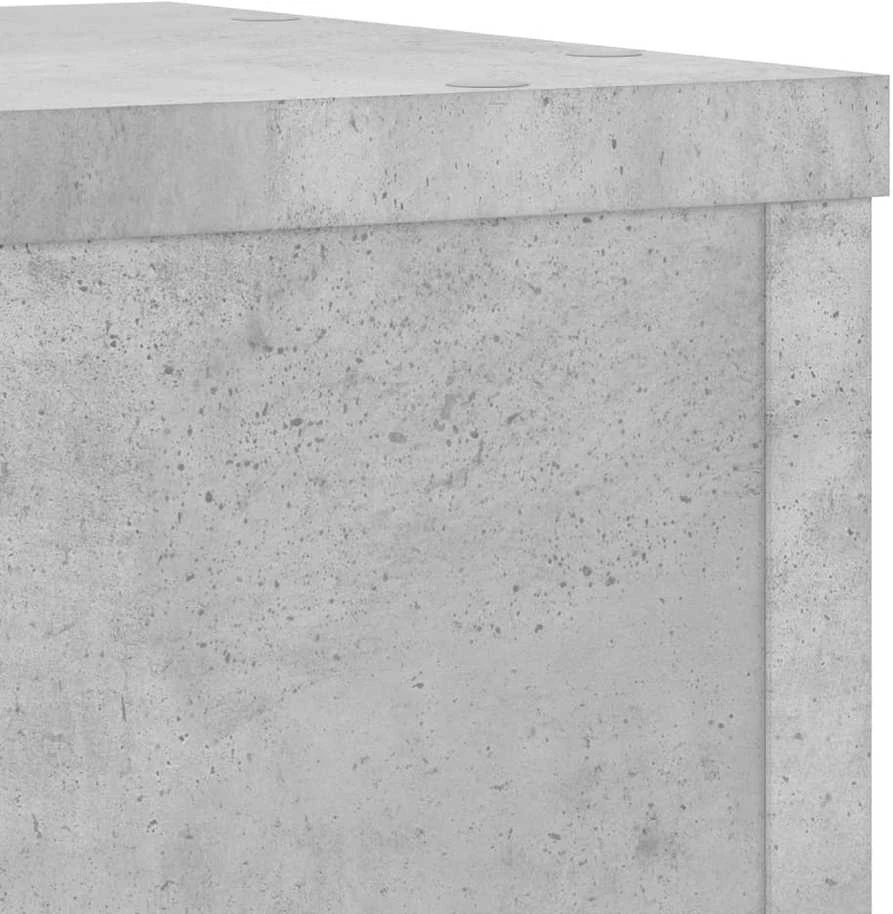 Stovai augalams, 2vnt., betono, 25x25x80cm, apdirbta mediena