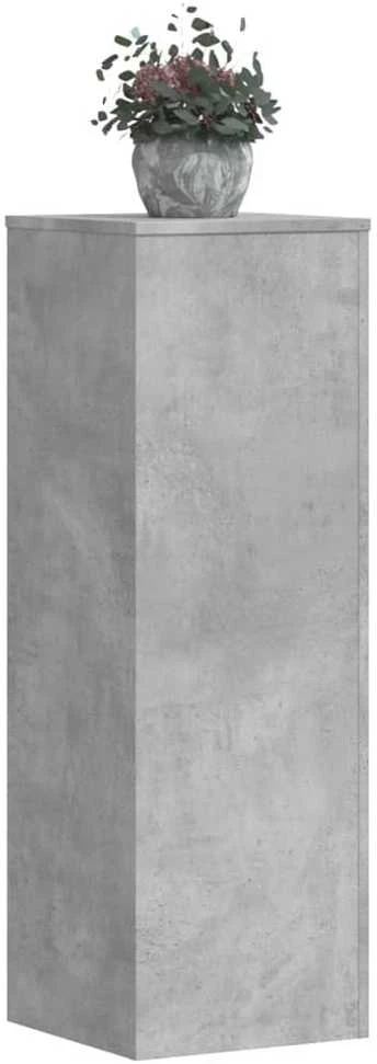 Stovai augalams, 2vnt., betono, 33x33x100cm, apdirbta mediena