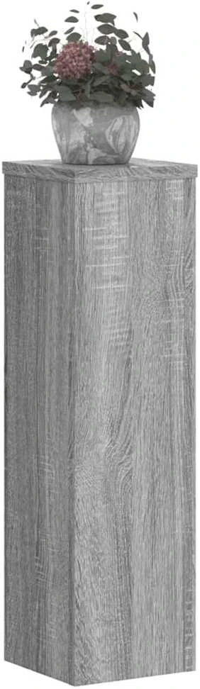 Stovai augalams, 2vnt., pilki ąžuolo, 17x17x60cm, mediena