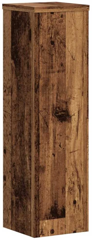 Stovai augalams, 2vnt., sendintos medienos, 17x17x60cm, mediena