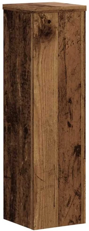 Stovai augalams, 2vnt., sendintos medienos, 17x17x60cm, mediena