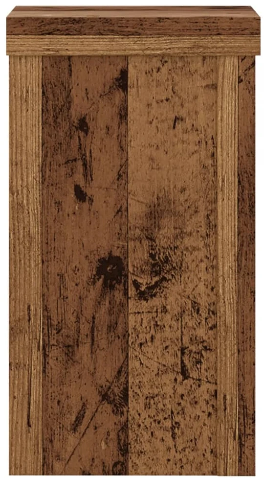 Stovai augalams, 2vnt., sendintos medienos, 10x10x18cm, mediena