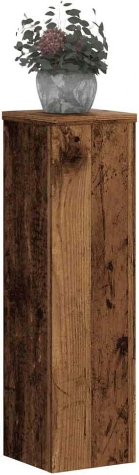 Stovai augalams, 2vnt., sendintos medienos, 17x17x60cm, mediena