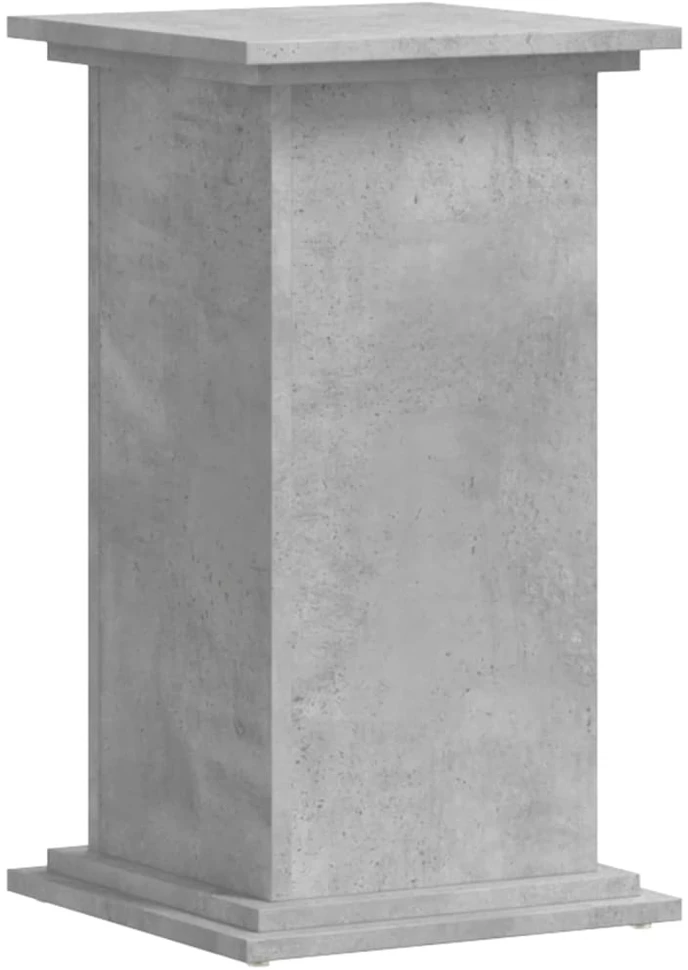 Stovas augalams, betono pilkas, 33x33x60cm, apdirbta mediena