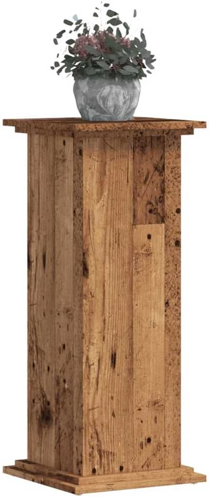 Stovas augalams, sendintos medienos, 33x33x80cm, mediena