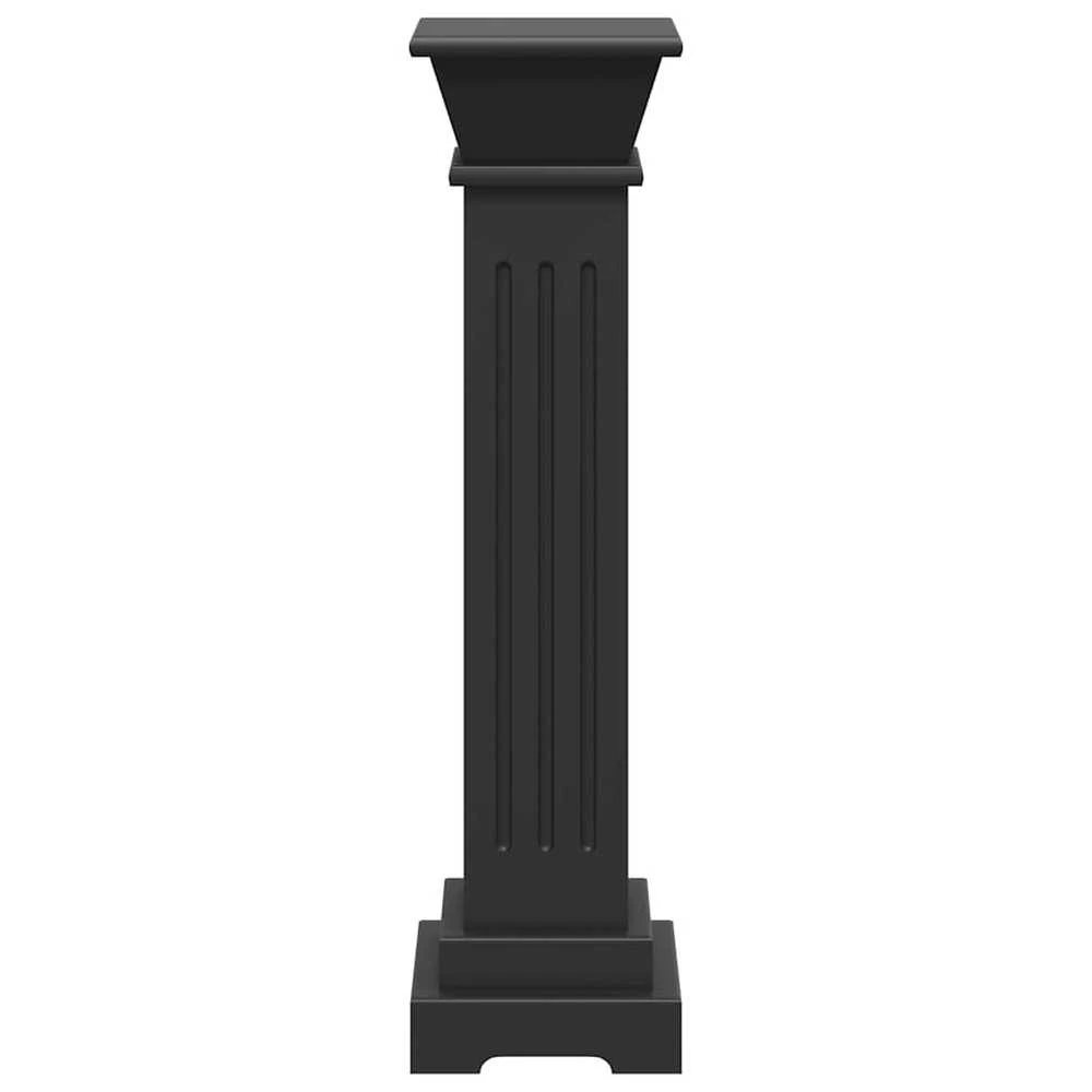 Stovas augalams-stačiakampė kolona, juodas, 17x17x66cm, MDF