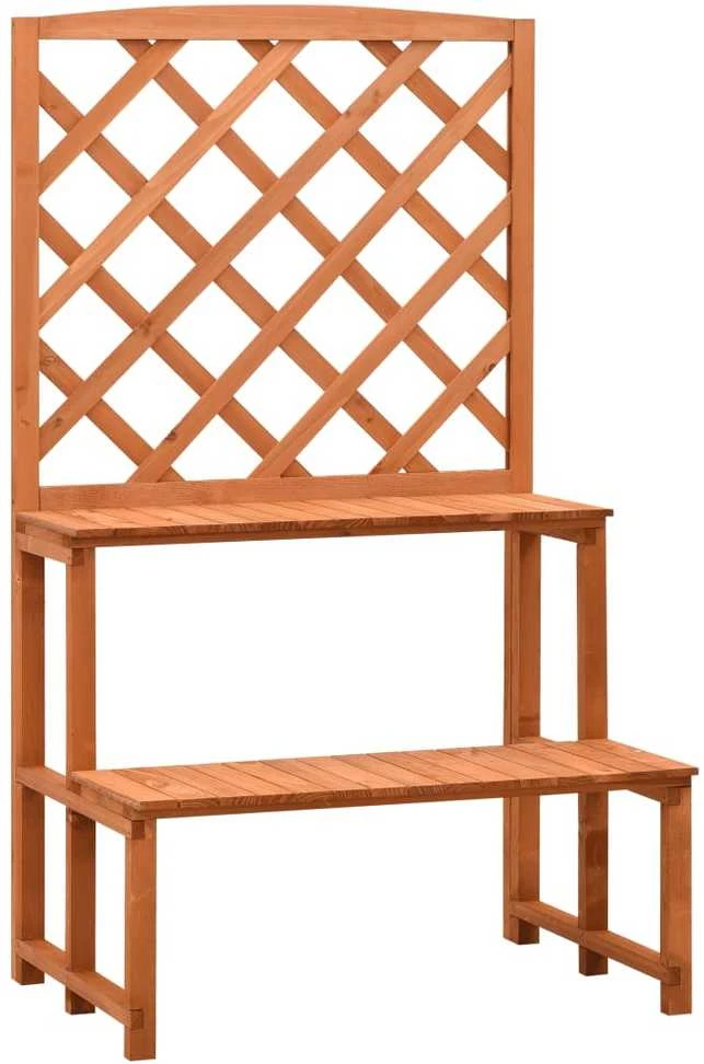Stovas augalams su treliažu, oranžinis, 70x42x120cm, eglė