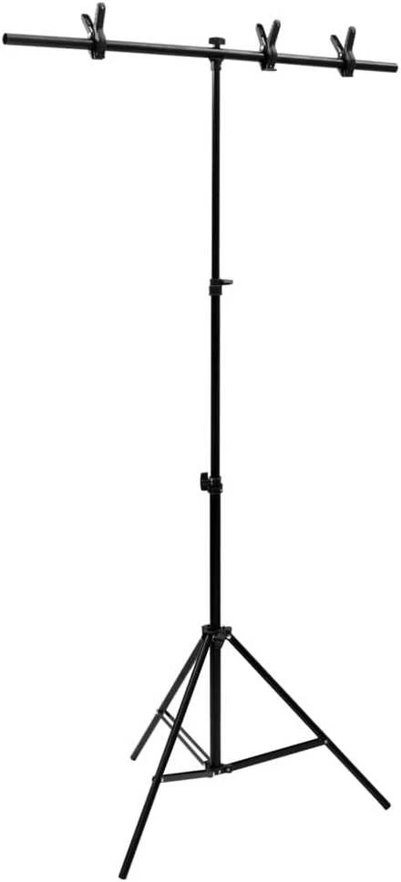 Stovas fonui, juodos spalvos, 91x60x(70–200)cm, T formos