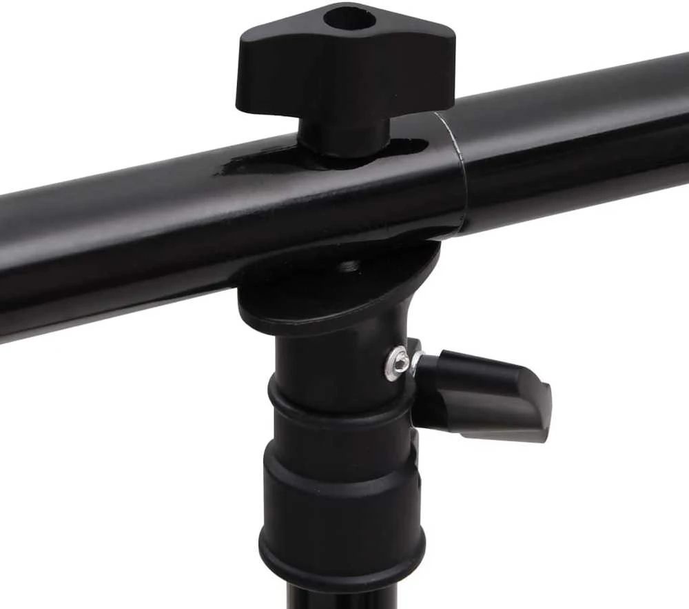 Stovas fonui, juodos spalvos, 91x60x(70–200)cm, T formos