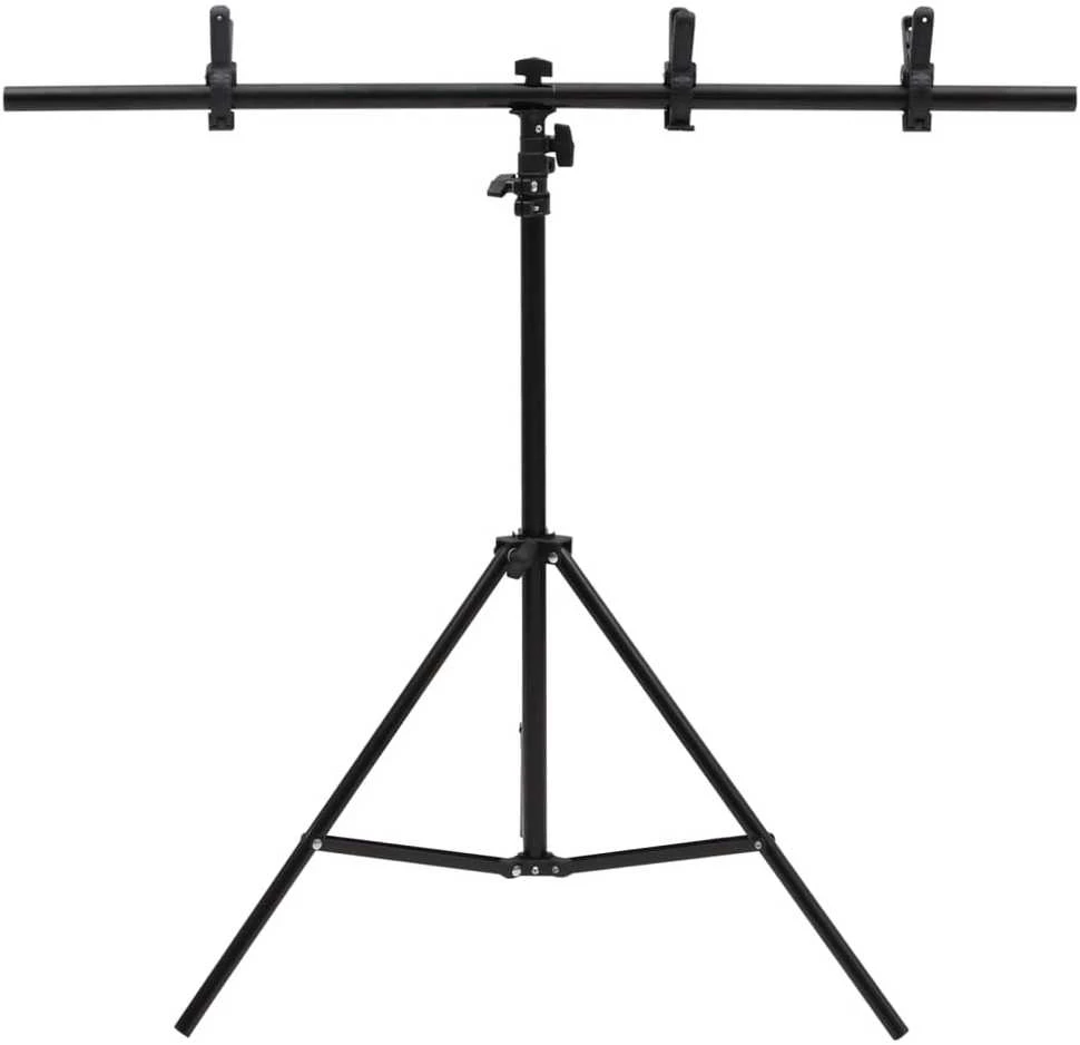 Stovas fonui, juodos spalvos, 91x60x(70–200)cm, T formos