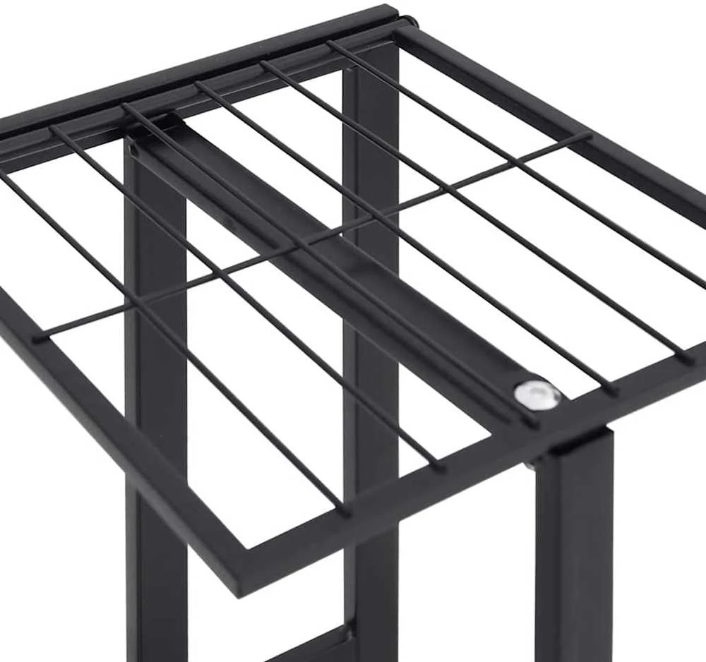 Stovas gėlėms su ratukais, juodas, 44x23x100cm, geležis