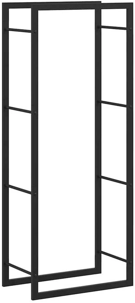 Stovas malkoms, matinės juodos spalvos, 50x28x132cm, plienas