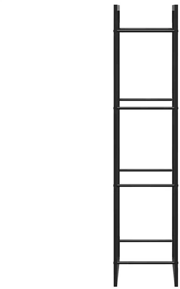 Stovas malkoms, matinės juodos spalvos, 50x28x132cm, plienas