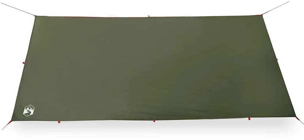 Stovyklavimo tentas, alyvuogių, 406x306cm, atsparus vandeniui