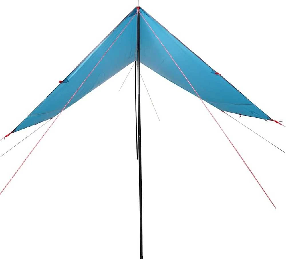 Stovyklavimo tentas, mėlynas, 430x380x210cm, atsparus vandeniui