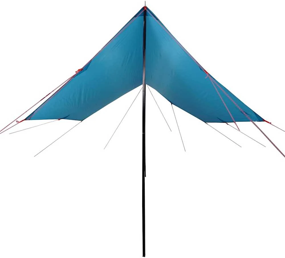 Stovyklavimo tentas, mėlynas, 460x305x210cm, atsparus vandeniui
