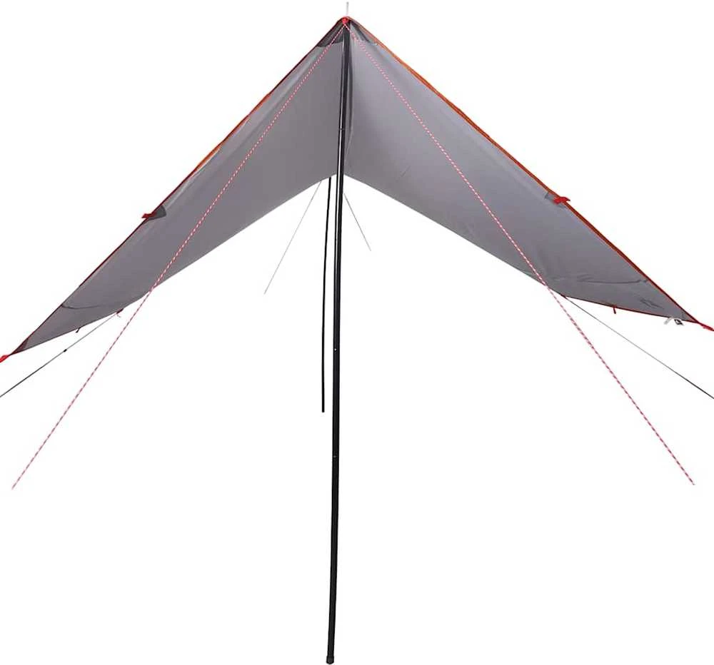 Stovyklavimo tentas, pilkas ir oranžinės, 430x380x210 cm