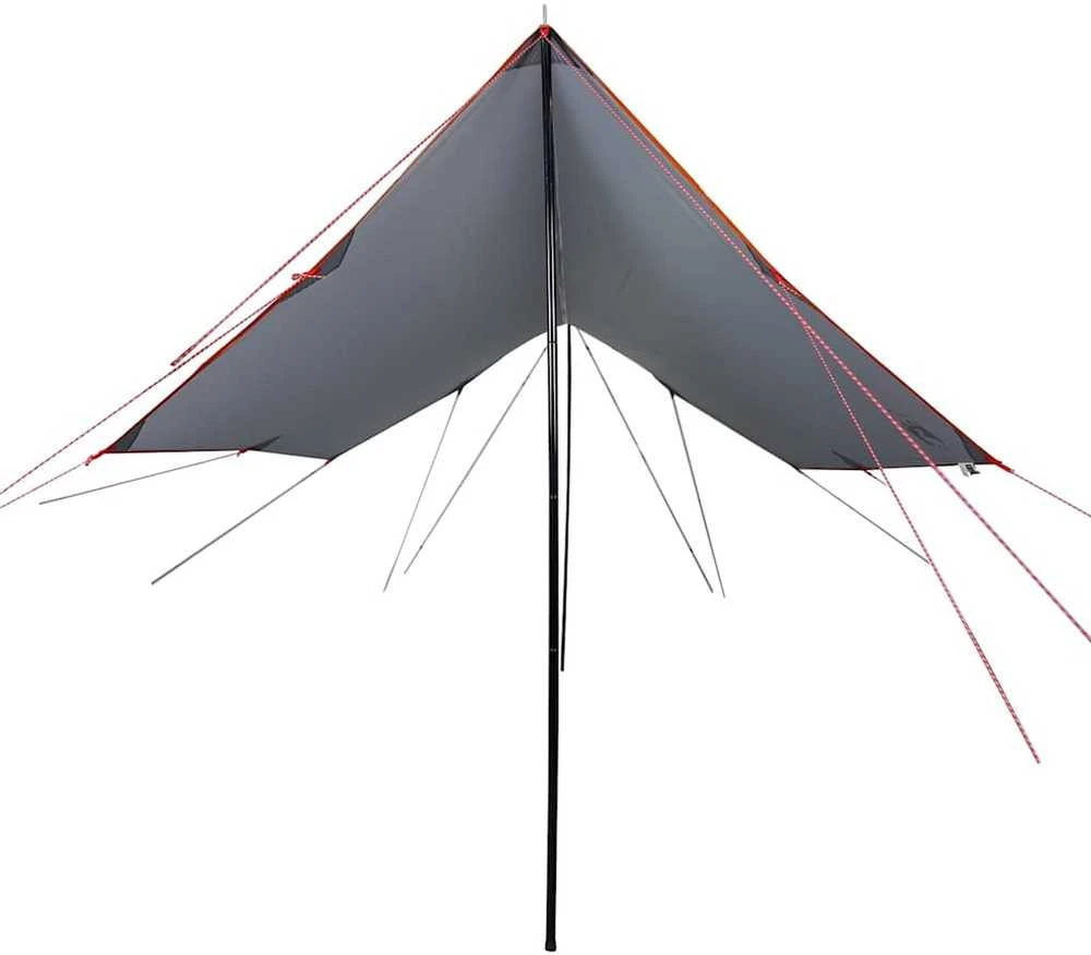 Stovyklavimo tentas, pilkas ir oranžinės, 460x305x210 cm