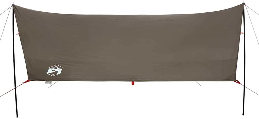 Stovyklavimo tentas, rudas, 438x376x212cm, atsparus vandeniui