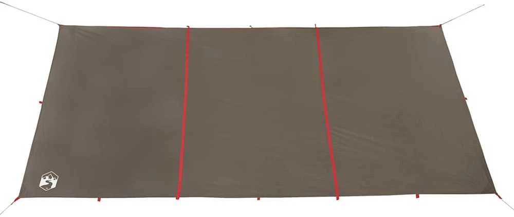 Stovyklavimo tentas, rudas, 451x420cm, atsparus vandeniui