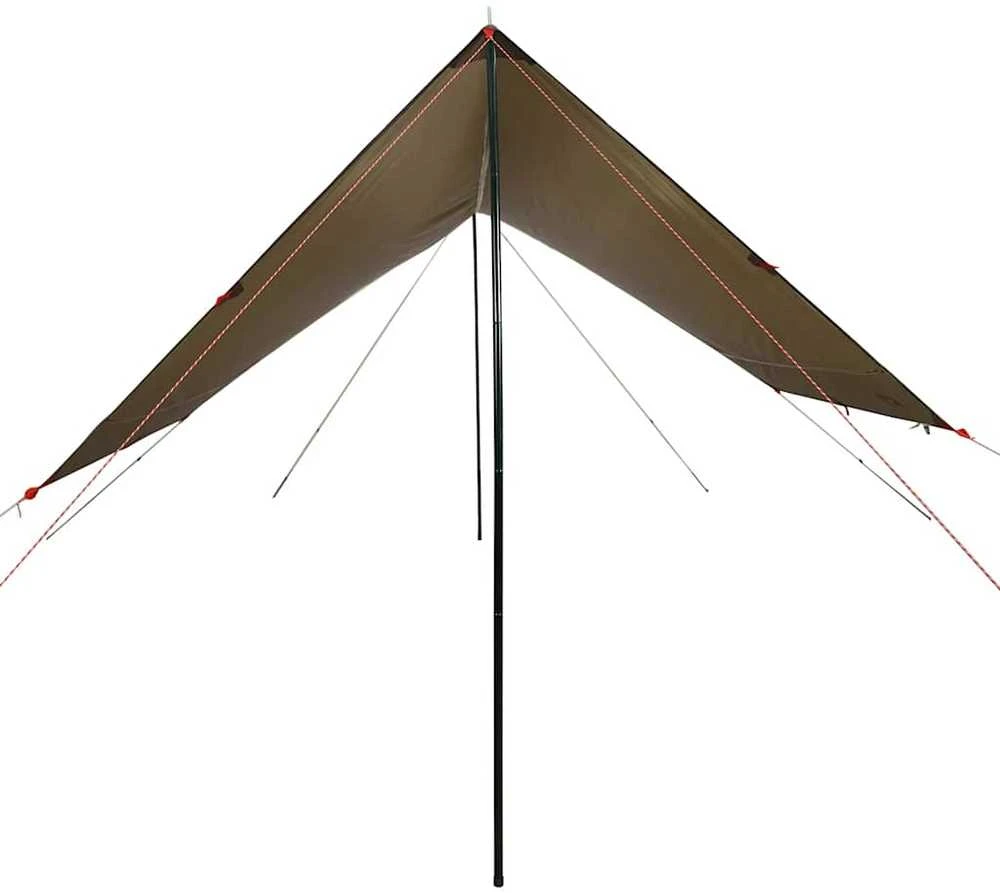 Stovyklavimo tentas, rudas, 462x306x211cm, atsparus vandeniui