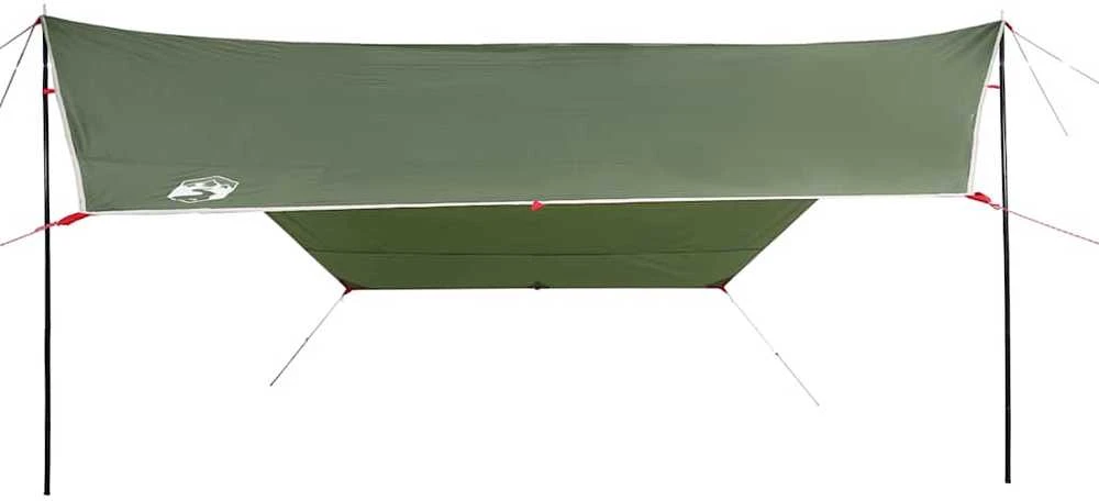 Stovyklavimo tentas, žalias, 430x380x210cm, atsparus vandeniui