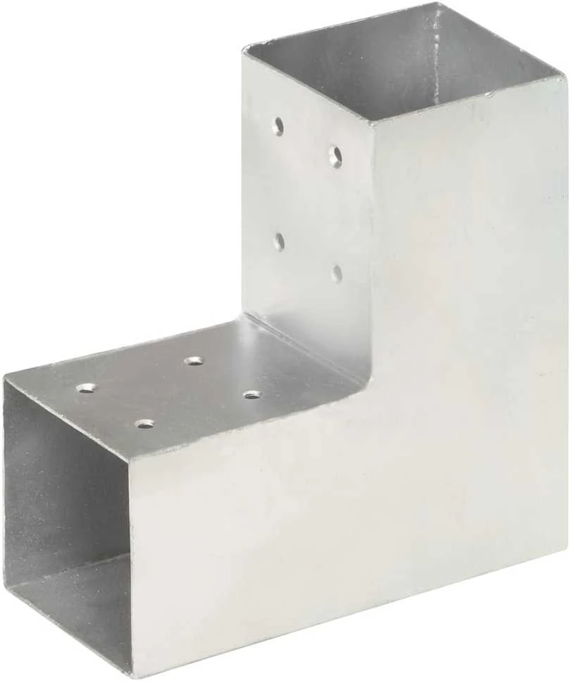 Stulpo sujungimas, 81x81mm, galvanizuotas metalas, L formos
