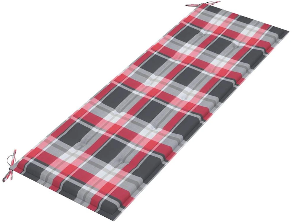 Sudedamas sodo suoliukas su pagalvėle, 159 cm, tikmedis
