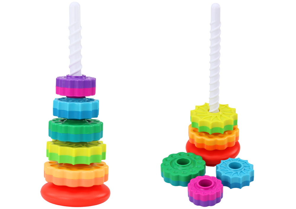 Dėlionė Lean Toys Sukamoji piramidės formos rūšiuoklė 36cm