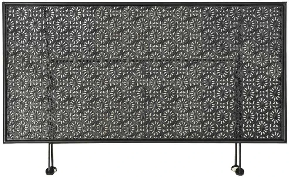 Sulank. kavos staliukas, juodas, 100x50x45cm, met., vint. stil.
