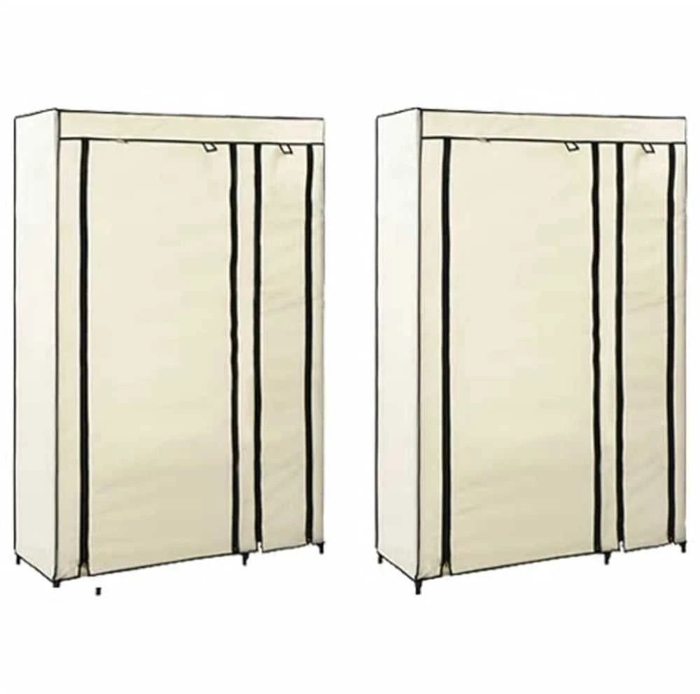 Sulanks. drab. spintos, 2vnt., krem. sp., 110x45x175cm, audinys