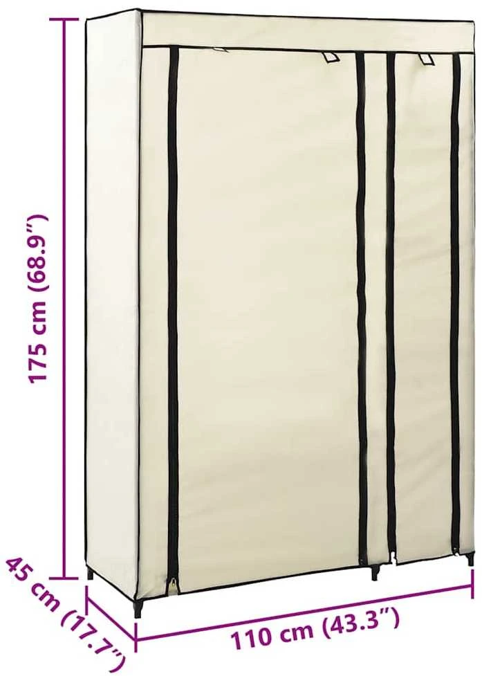 Sulanks. drab. spintos, 2vnt., krem. sp., 110x45x175cm, audinys