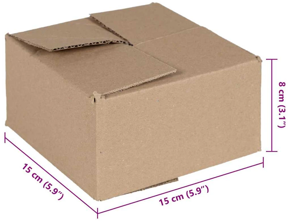 Sulankstoma dėžė 50 vnt. Natūrali 15 x 15 x 8 cm Kartonas