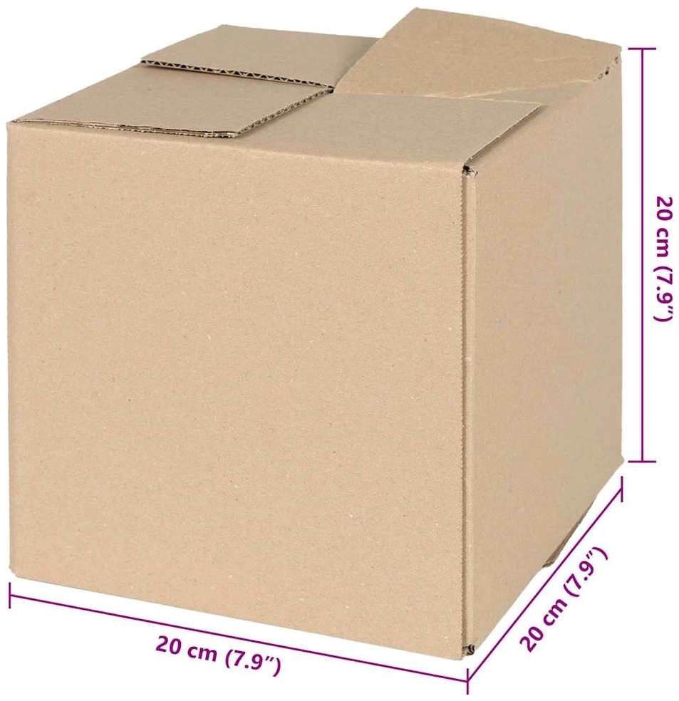 Sulankstoma dėžė 50 vnt. Natūrali 20 x 20 x 20 cm Kartonas
