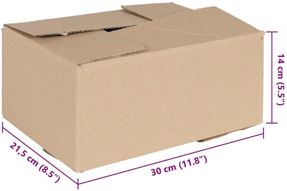 Sulankstoma dėžė 50 vnt. Natūrali 30 x 21,5 x 14 cm Kartonas