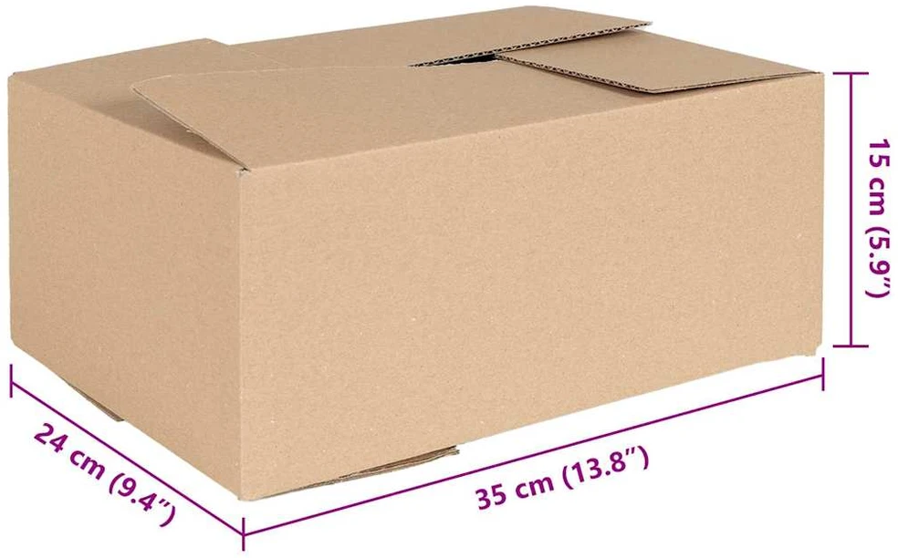 Sulankstoma dėžė 50 vnt. Natūrali 35 x 24 x 15 cm Kartonas