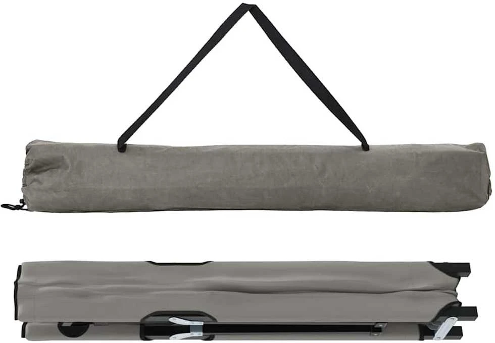 Sulankstoma Kempingo Lova 2 vnt. Pilka 206 x 76 x 74 cm